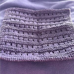 Handcrafted Purple Knit Dishcloth